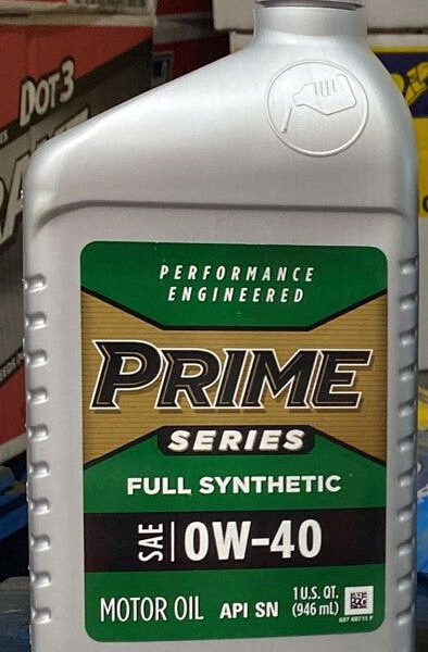 96061 PRIME SERIES 0W40 FULL SYNTHETIC DEXOS (6 QUARTS/1 CASE)