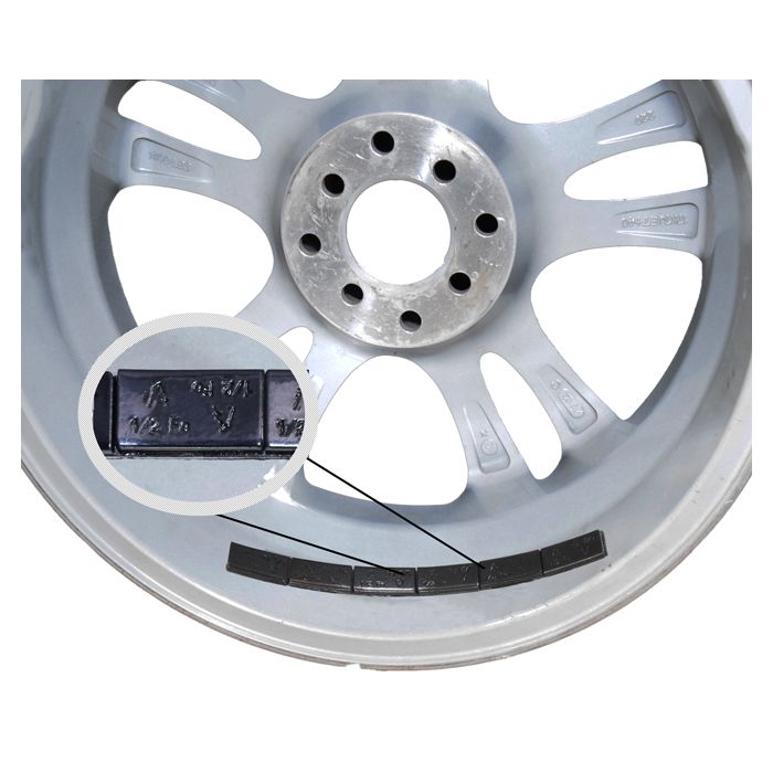 10010B COYOTE 1/2 OZ STICK ON WHEEL WEIGHT BLACK (312PCS)