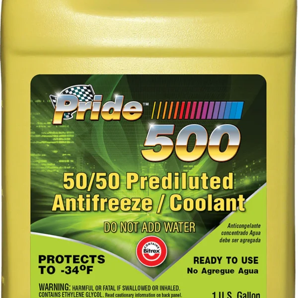 11120 ANTIFREEZE PRIDE 500 GREEN 50/50 -34° (6/1 GALLON)