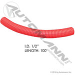177.1012R POLY SPLIT LOOM RED - 100FT ROLL