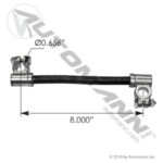 178.2006BK Cable Batt JMPR Angle 2/0 8in Black