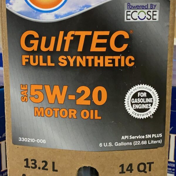 330210-006 GULF FULL SYNTHETIC 5W20 (6 GALLON)