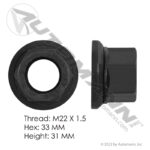 201.3014 FLANGED CAP NUT 1 UNIT