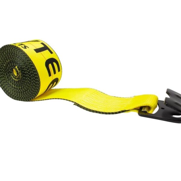 573.D427FH Flat Hook Winch Strap 4in X 27FT 1 UNIT