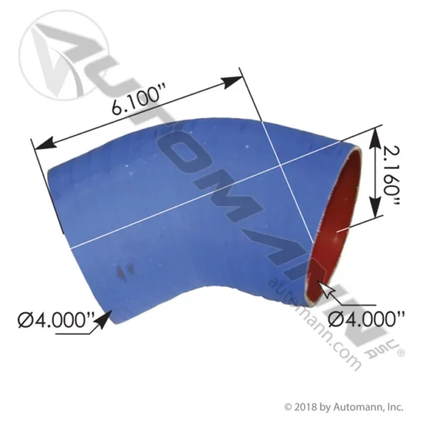 Automann 561.20002 Coolant Poly Reinforced 4Ply 45Deg Elbow