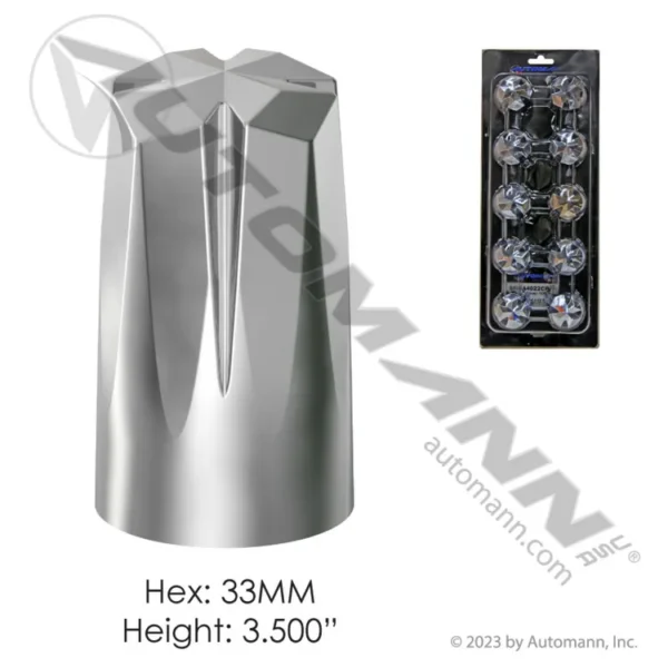 Automann 562.A4022CP-BP10 Chrome Plastic Push On 33MM