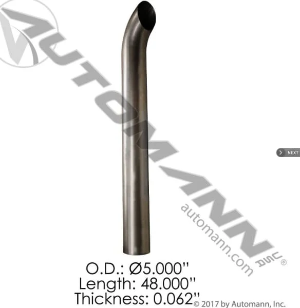562.U5548SA Exhaust Stack 5in OD 48in L ALZ 1 UNIT