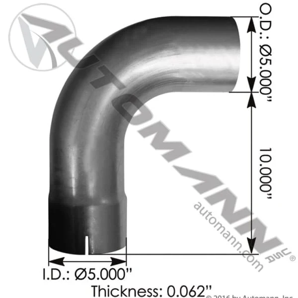 562.U5913085A Automann Exhaust Elbow ALZ Kenworth