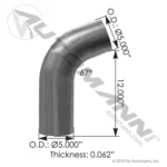 Automann 562.U7501726A Exhaust Elbow ALZ Peterbilt