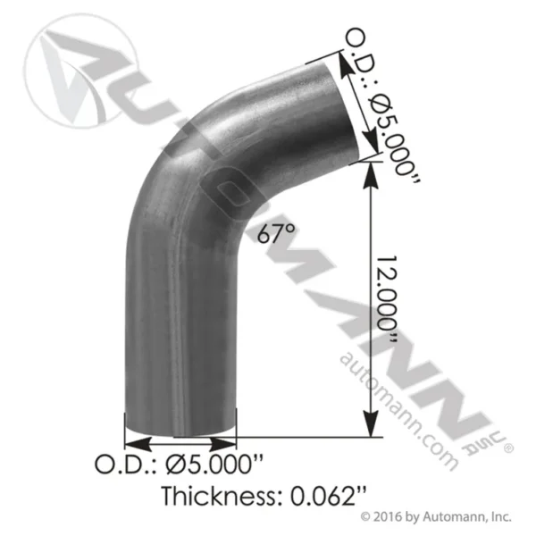 Automann 562.U7501726A Exhaust Elbow ALZ Peterbilt