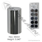 562.A4008CP-BP10 CHROME PLASTIC PUSH ON 33MM 10PK