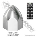 562.A4010CP-BP10 CHROME PLASTIC PUSH ON 1-1/2IN 10PK