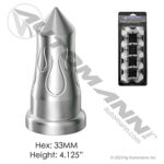 562.A4021CP-BP10 CHROME PLASTIC PUSH ON 33MM 10PK