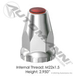 562.A4032R LUG NUT COVER, RED REFLECTOR M22x1.5