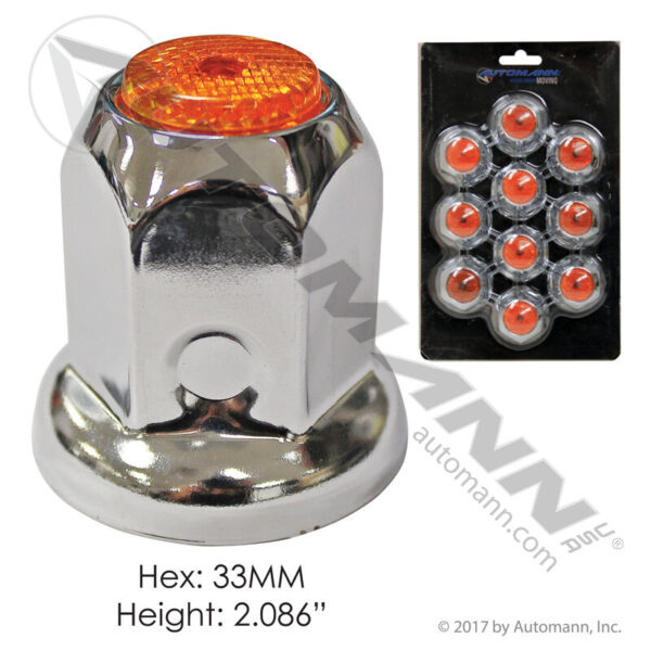 562.A4033A.BP10 CHROME STEEL PUSH ON 33MM 10PK