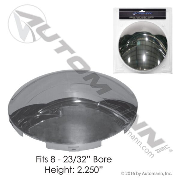 562.B1501C-BP FRONT HUB CAP 5 NOTCH CHROME