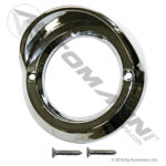 562.BZ30VC Light Bezel w/Visor 2in Chrome Plastic
