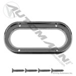 562.BZ60VC Light Bezel w/Visor 6in Chrome Plastic