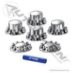 562.FR1010C AXLE COVER COMPLETE SET CHROME ABS