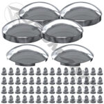 562.FR1011C AXLE COVER COMPLETE SET CHROME STEEL