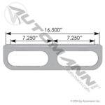562.Q2005SS "LIGHT BRACKET DOUBLE 6IN OVAL