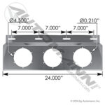 562.Q2010SS "LIGHT BRACKET TRIPLE 4IN ROUND