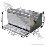562.SBB30A "STEP BATTERY BOX 19X30X31 ALUMINUM
