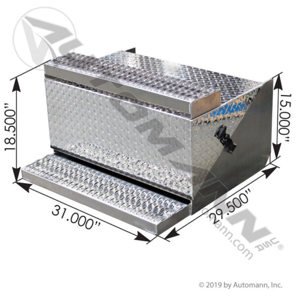 562.SBB30A "STEP BATTERY BOX 19X30X31 ALUMINUM