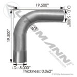 562.U4590E20A Exhaust Elbow 90 Deg 5in ID-OD