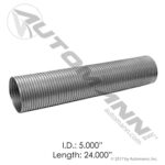 562.U7350-24G FLEX TUBING 5IN X 24IN GALVANIZED