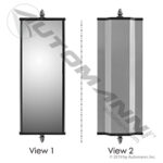 563.9012 ECONOMY WC MIRROR ALUMINUM 6IN X 16IN