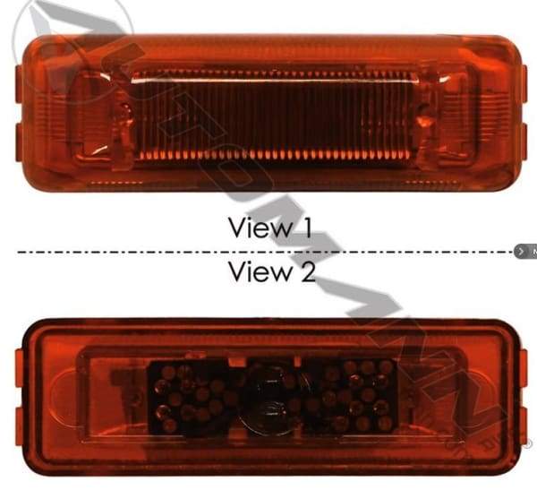 571 ld191a4 marker light led 1in x 4in amber rectangular 4 coloramber markerclearance shaperound size2 5 lighting automann nicks truck parts