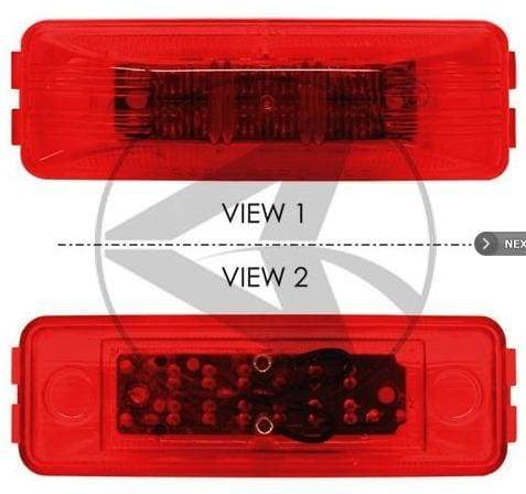 571 ld19r12 marker light led 1in x 4in red rectangular 4 colorred markerclearance shaperound size2 5 lighting automann nicks truck parts