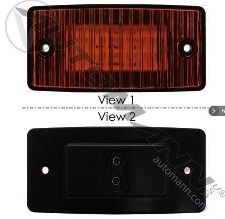 571 ld324a12 cab marker light led amber rectangular coloramber markerclearance shaperectangular lighting automann nicks truck parts