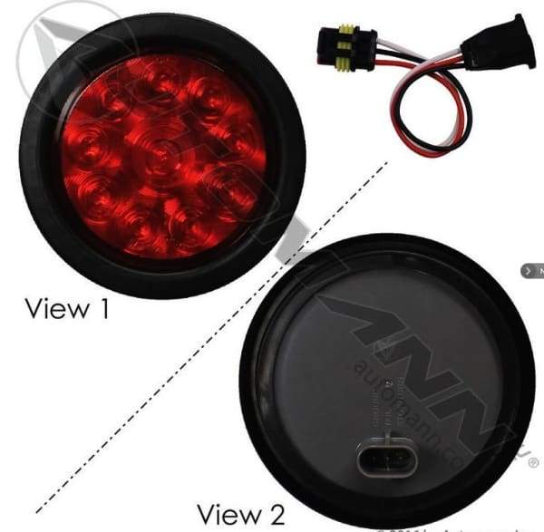 571 ld44r10 k stt light kit led 4in red round 4 colorred shaperound size4 stopturn lighting automann nicks truck parts