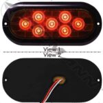571.LD605A7 F/P/T LIGHT LED 6IN OVAL AMBER