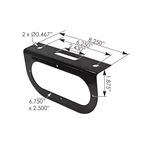 Automann 571.BK60 LIGHT BRACKET 6IN OVAL
