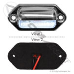 571.LD16W2 License Light LED Surface Mnt Chrome Bod