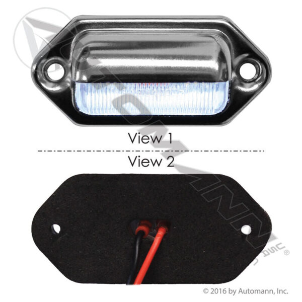 571.LD16W2 License Light LED Surface Mnt Chrome Bod