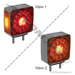 571.LD25AR38L PEDESTAL LIGHT SQUARE DOUBLE FACE LED LH