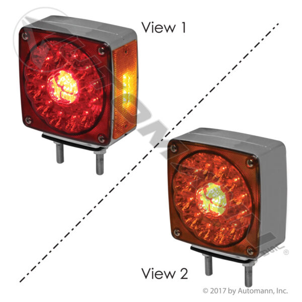 571.LD25AR38R Pedestal Light Square Double Face LED RH