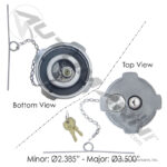572.1018 Fuel Cap 3in Locking Freightliner 1 UNIT