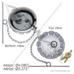 572.1043 Fuel Cap 3in-5.5 TPI Special Locking 1 UNIT