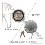 572.1066 Locking Fuel Cap 3in Non-Vented 1 UNIT