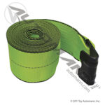 573.D430FH-HV FLAT HOOK WINCH STRAP HiV is 4inX30ft