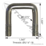573.W70-13OE WHITING U-BOLT 1-1/4IN