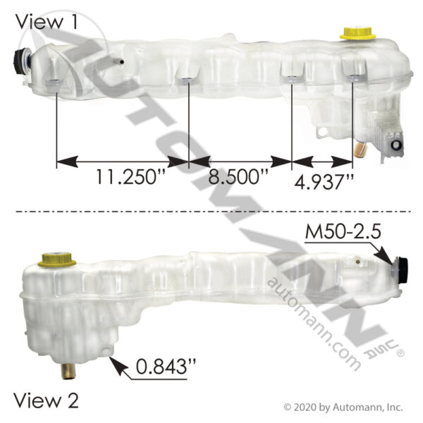 575.10115 Coolant Reservoir Freightliner 1 UNIT