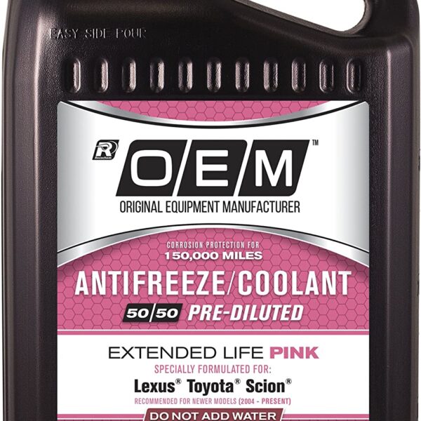 86-184POEMT ANTIFREEZE OEM PREMIUM EXTENDED LIFE PINK 50/50 (4/1 GALLON)