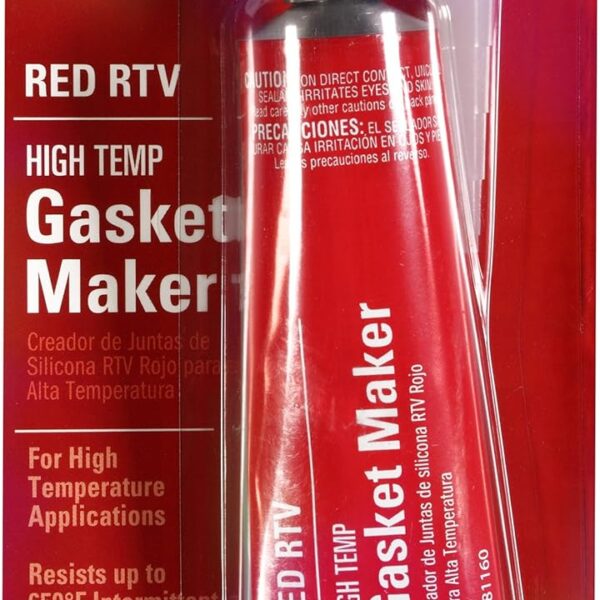 81160 (26BR) RED HI TEMP SILLICONE RTV TUBE 3OZ