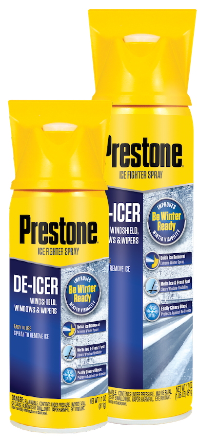 AS242P PRESTONE DE-ICER W/SCRAPER SPRAY 11OZ 1 UNIT